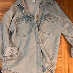 Forever 21 Light Blue Button-Down Shirt